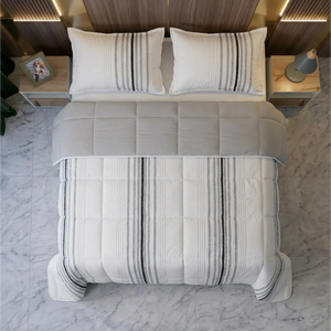 Comforter Quilt Eira Blanco - Negro
