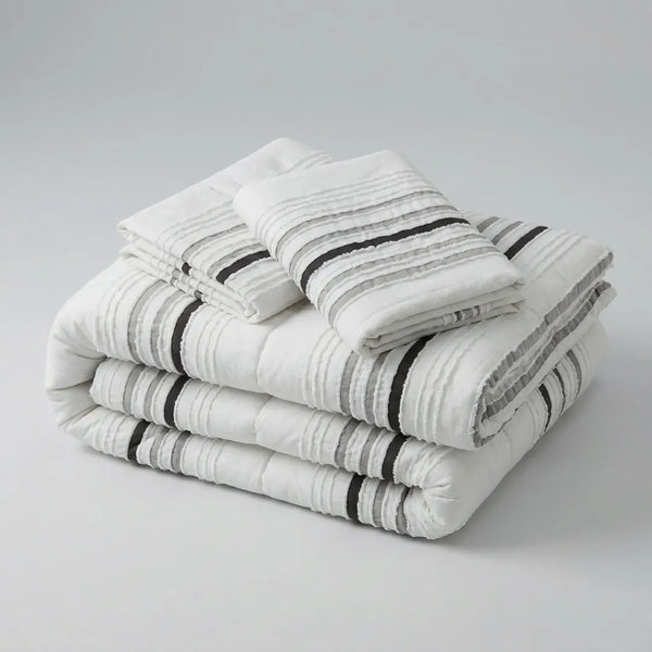 Comforter Quilt Eira Blanco - Negro