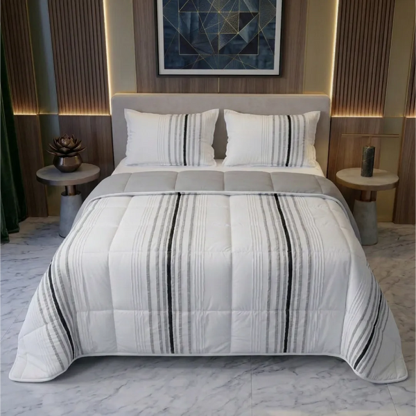Comforter Quilt Eira Blanco - Negro