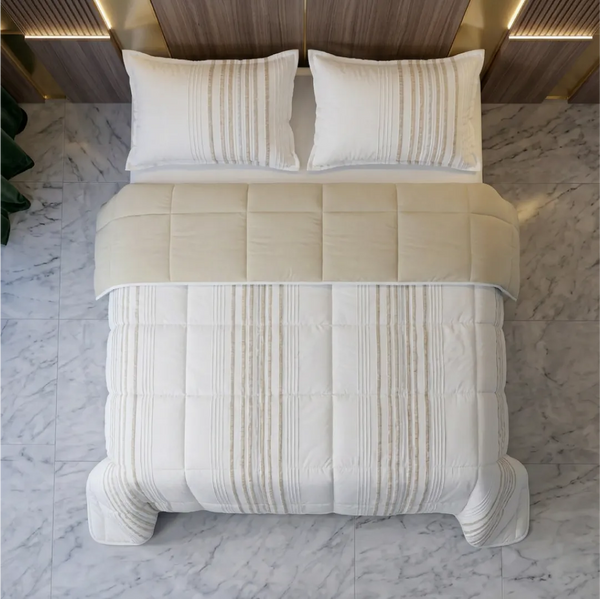 Comforter Quilt Eira Blanco - Beige