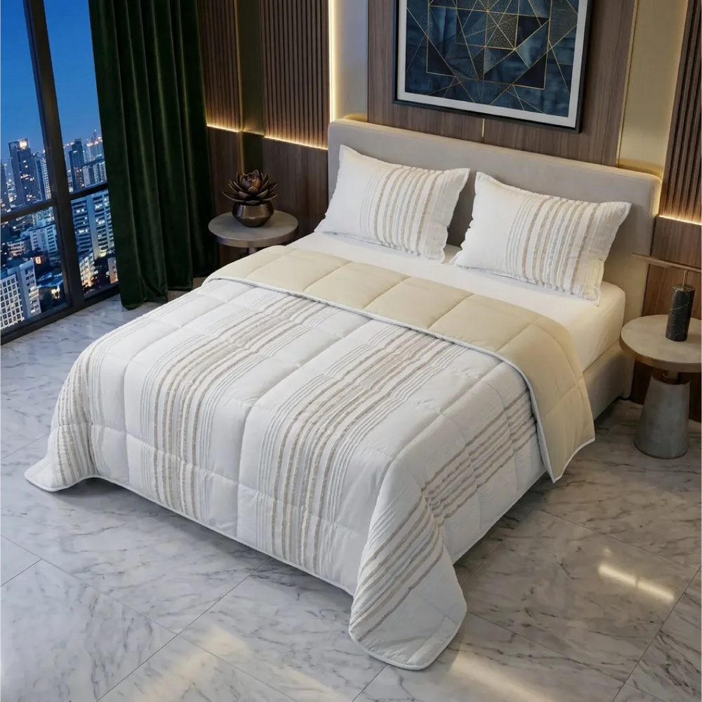 Comforter Quilt Eira Blanco - Beige