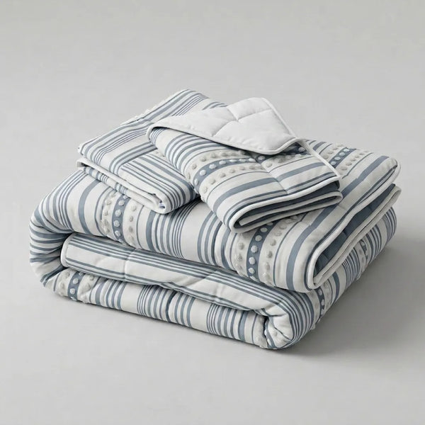 Comforter Quilt Orbe Blanco - Azul