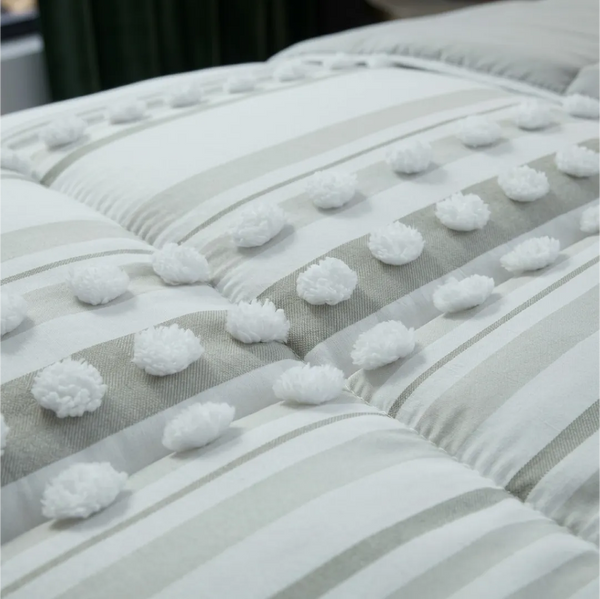 Comforter Quilt Orbe Blanco - Gris
