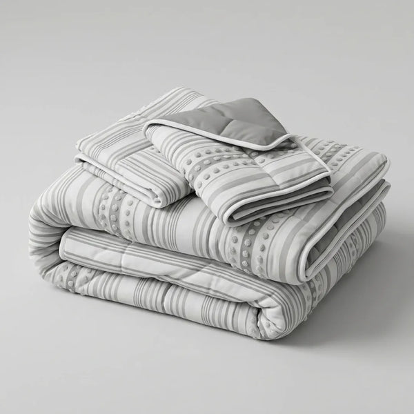 Comforter Quilt Orbe Blanco - Gris
