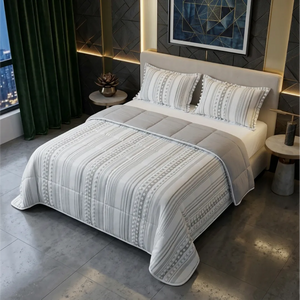 Comforter Quilt Orbe Blanco - Gris