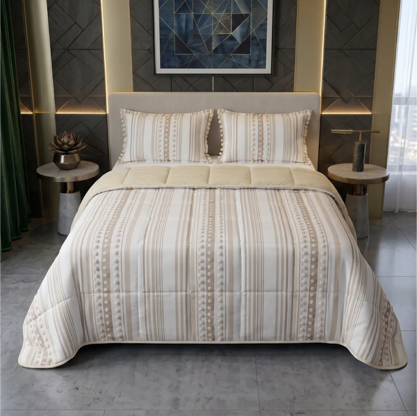 Comforter Quilt Orbe Blanco - Beige