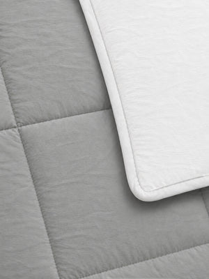 Comforter Quilt Cotton Sense Blanco - Gris