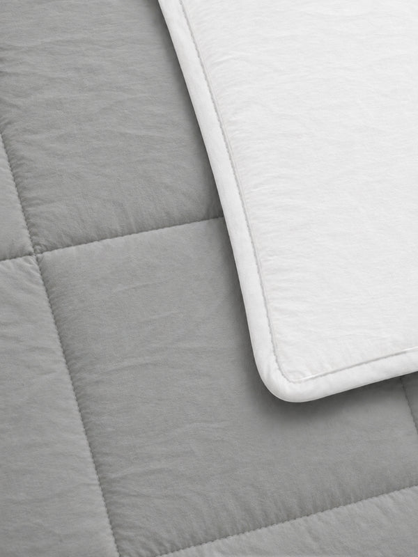 Comforter Quilt Cotton Sense Blanco - Gris