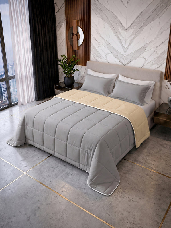 Comforter Quilt Cotton Sense  Gris - Beige