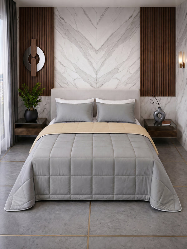 Comforter Quilt Cotton Sense  Gris - Beige