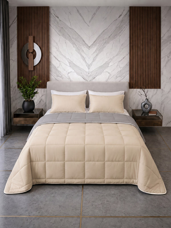 Comforter Quilt Cotton Sense  Gris - Beige