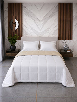 Comforter Quilt Cotton Sense   Beige -Blanco