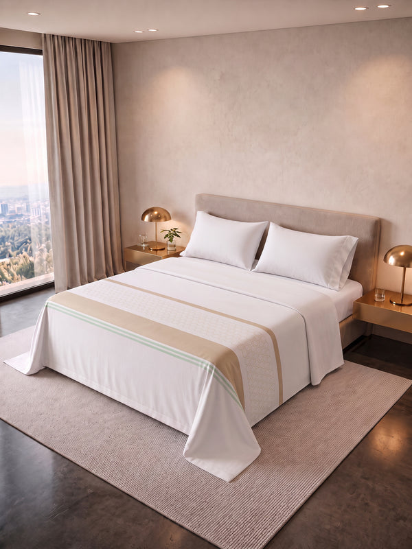 Juego De Sábana  Estampada T180 Palazzo Oliveto